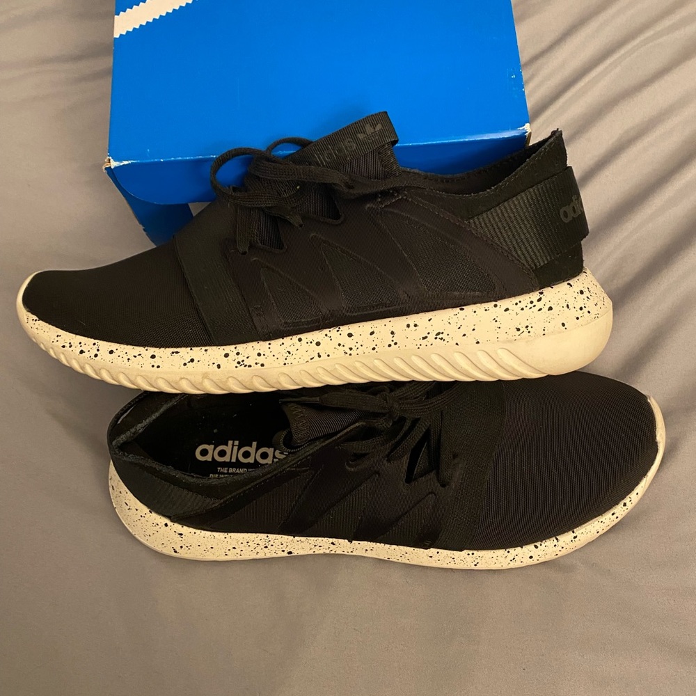 Adidas Tubular Viral Sneakers in Black and White